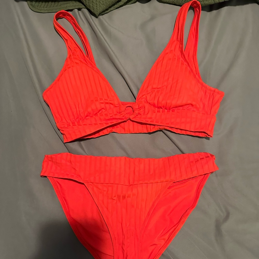 Aerie ribbed red swimsuit